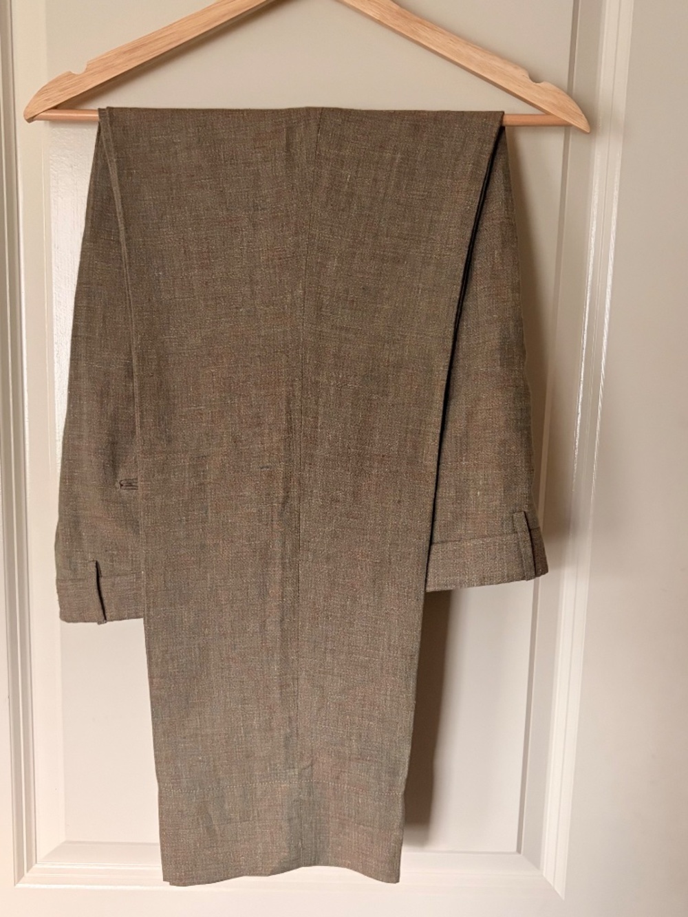 PT Torino Gentleman Fit 100% Linen Dress Pants Tan Italy Size 36 Made in Romania